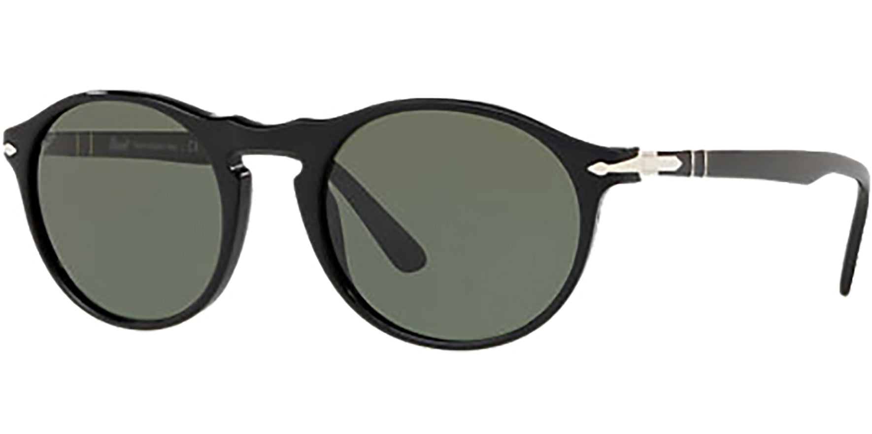 Persol Black Round Classic w/ Glass Lens - Eyedictive