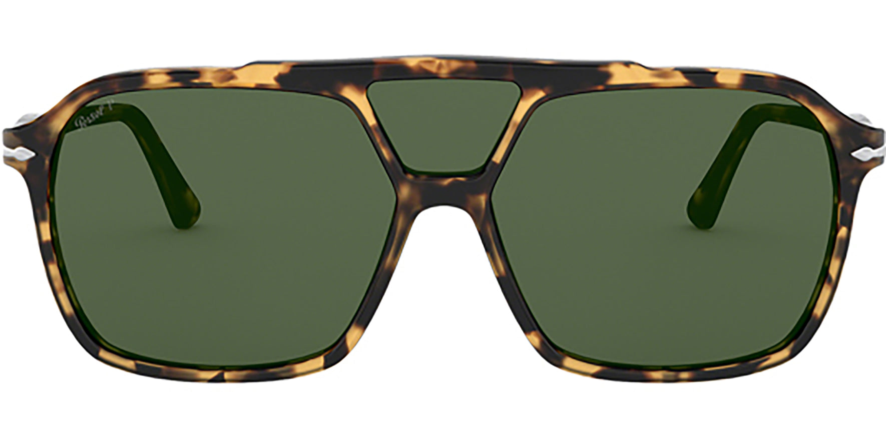 Persol Polarized Beige Tortoise Aviator w/ Glass Lens - Eyedictive