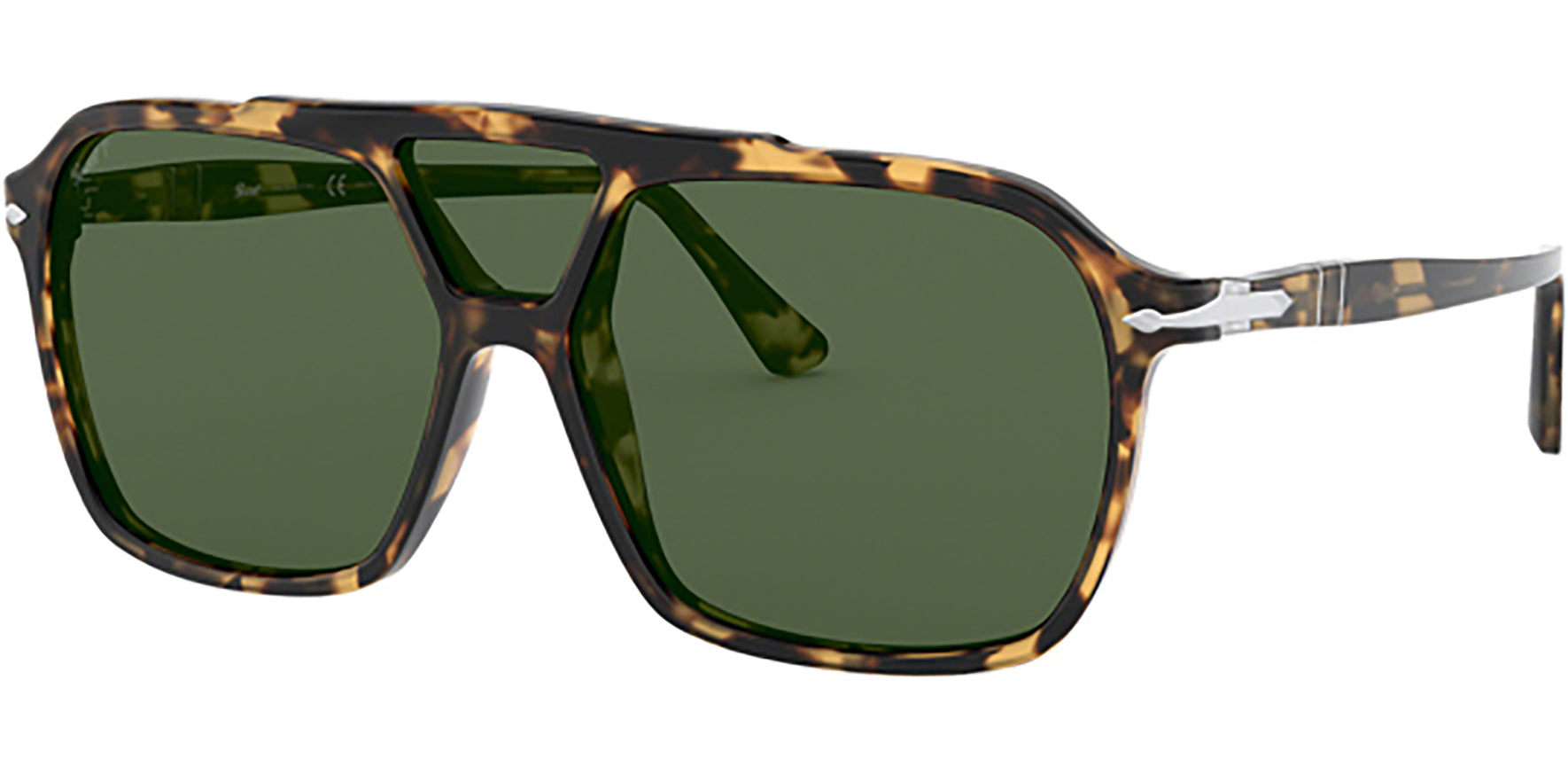 Persol Polarized Beige Tortoise Aviator w/ Glass Lens - Eyedictive