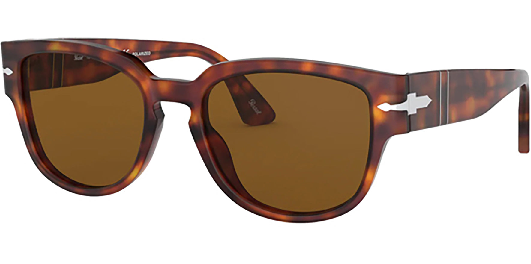 Persol Polarized Havana Square w/ Glass Lens - Eyedictive