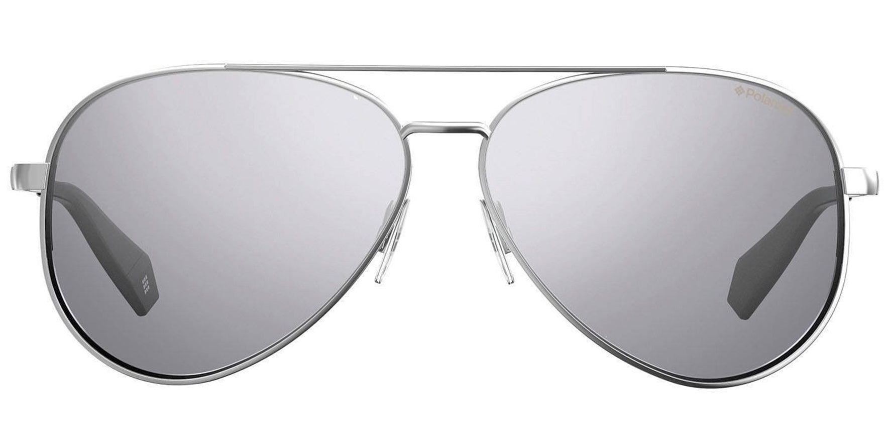 Polaroid Love Island Polarized Silver-Tone Aviator w/ Mirror Lens - Eyedictive