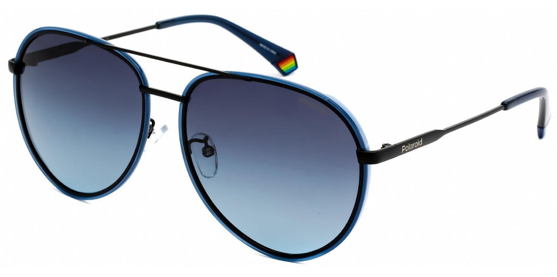 Polaroid Polarized Blue/Black Pilot w/ Gradient Lens - Eyedictive