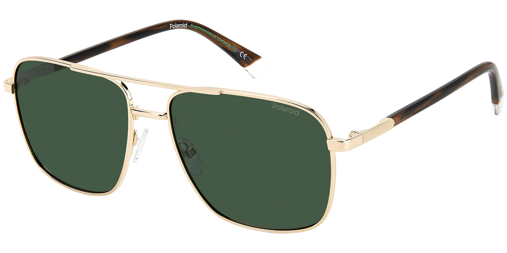 Polaroid Polarized Gold-Tone Navigator