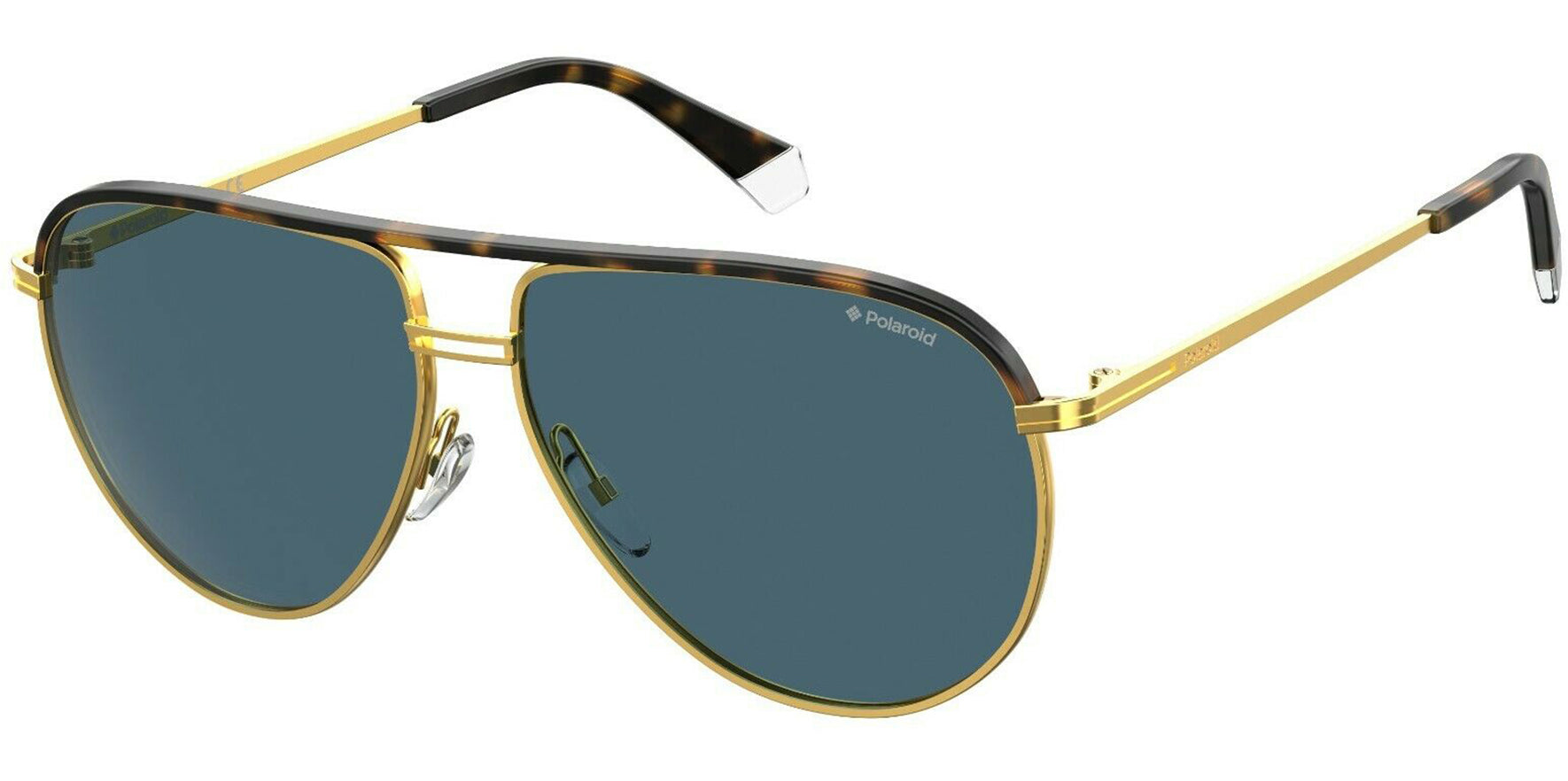 Polaroid Polarized Gold-Tone/Havana Aviator - Eyedictive