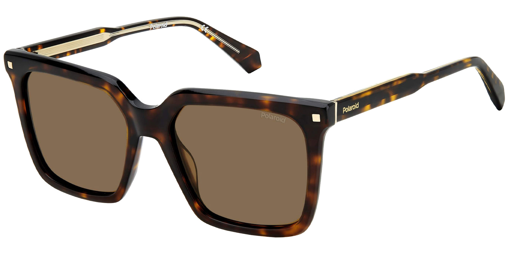 Polaroid Polarized Havana Geometric Square