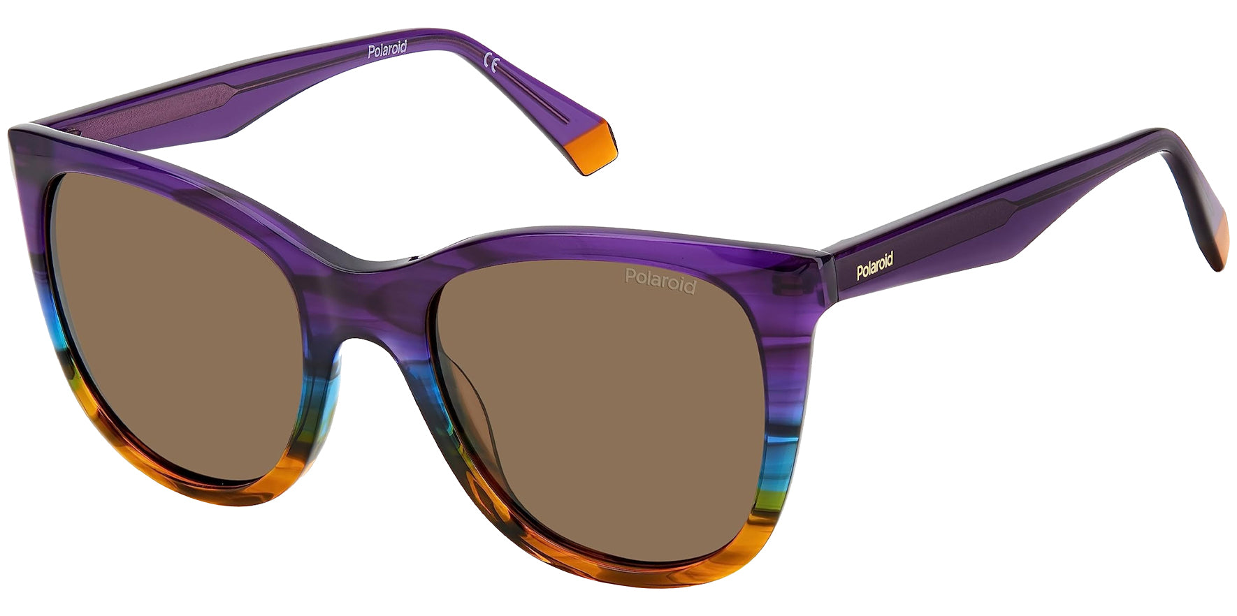 Polaroid Polarized Shaded Violet Azure Cat Eye