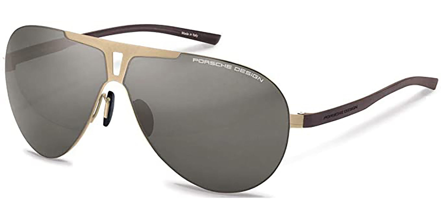 Porsche Design Gold-Tone Semi-Rimless Pilot - Eyedictive