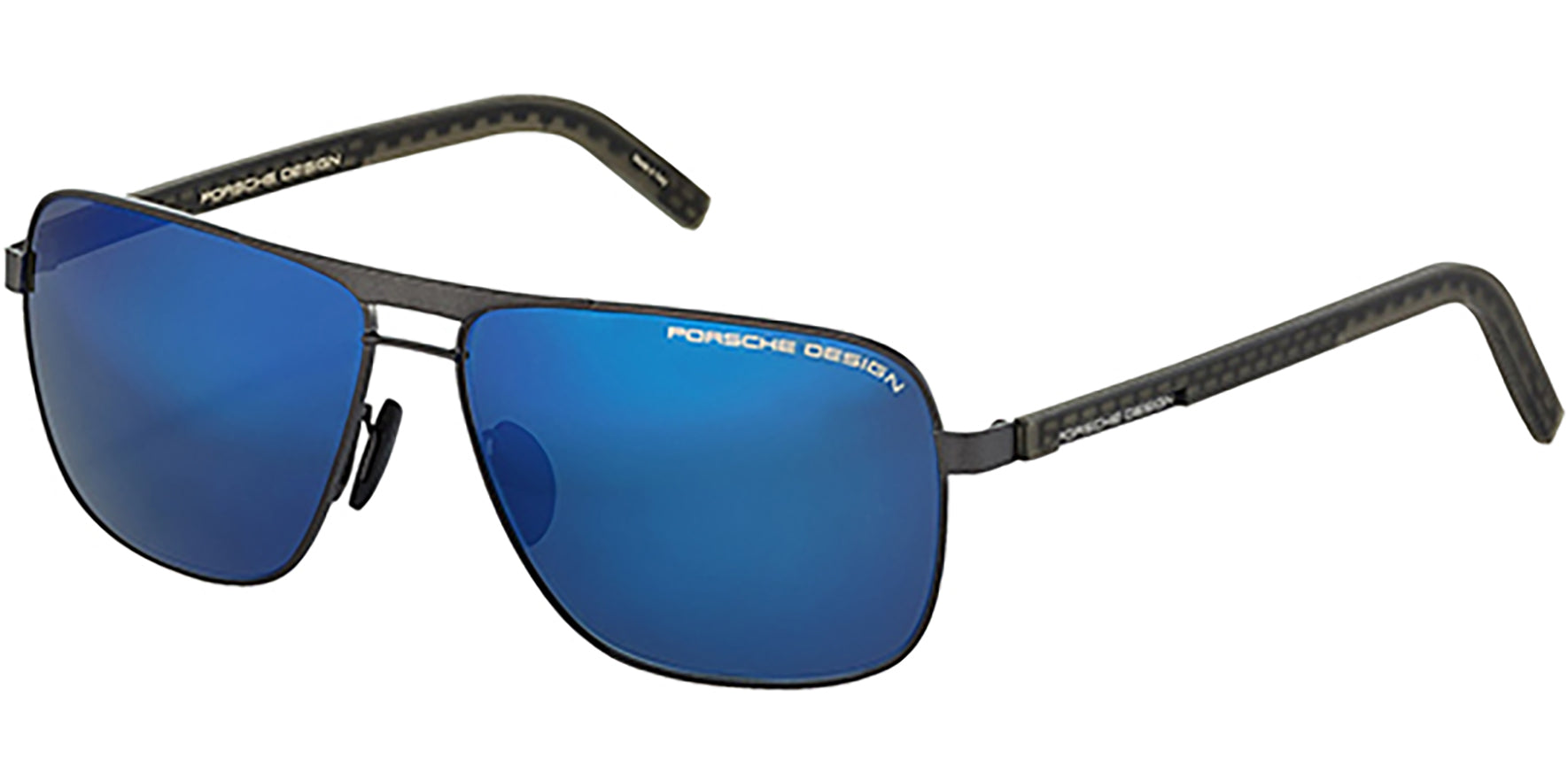 Porsche Design Matte Grey Navigator w/ Blue Mirror Lens - Eyedictive