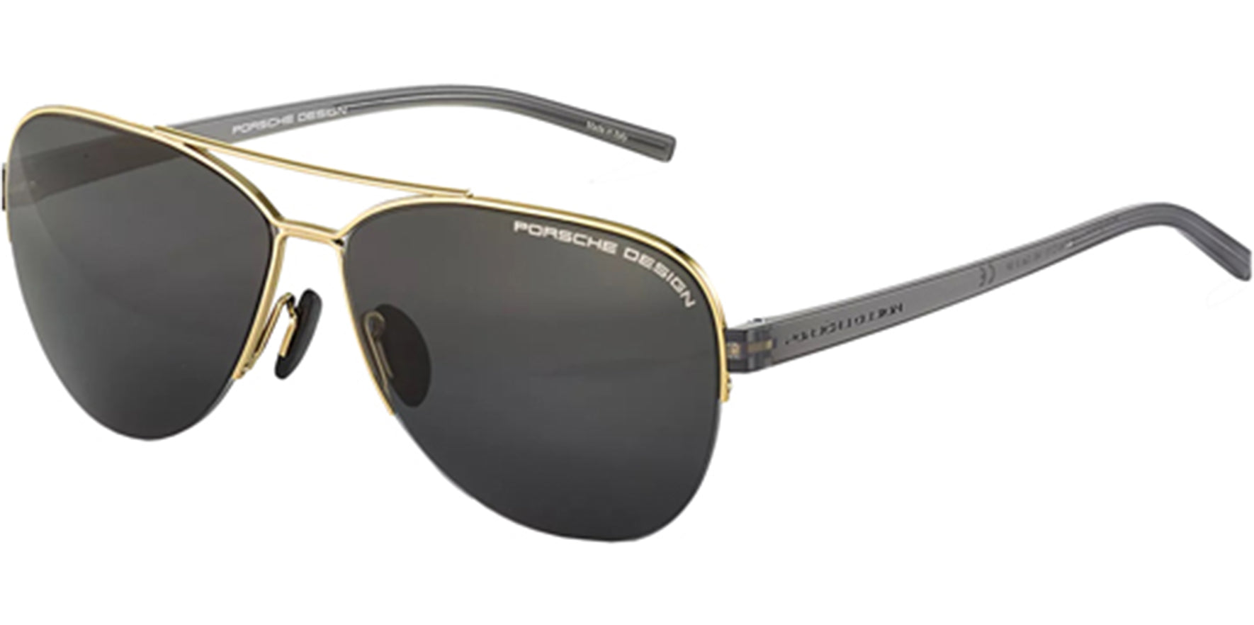 Porsche Design Semi-Rimless Stainless Steel Aviator - Eyedictive