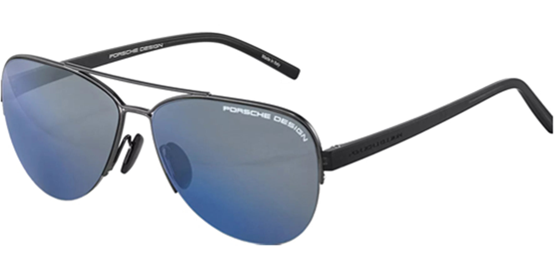 Porsche Design Semi-Rimless Stainless Steel Aviator - Eyedictive