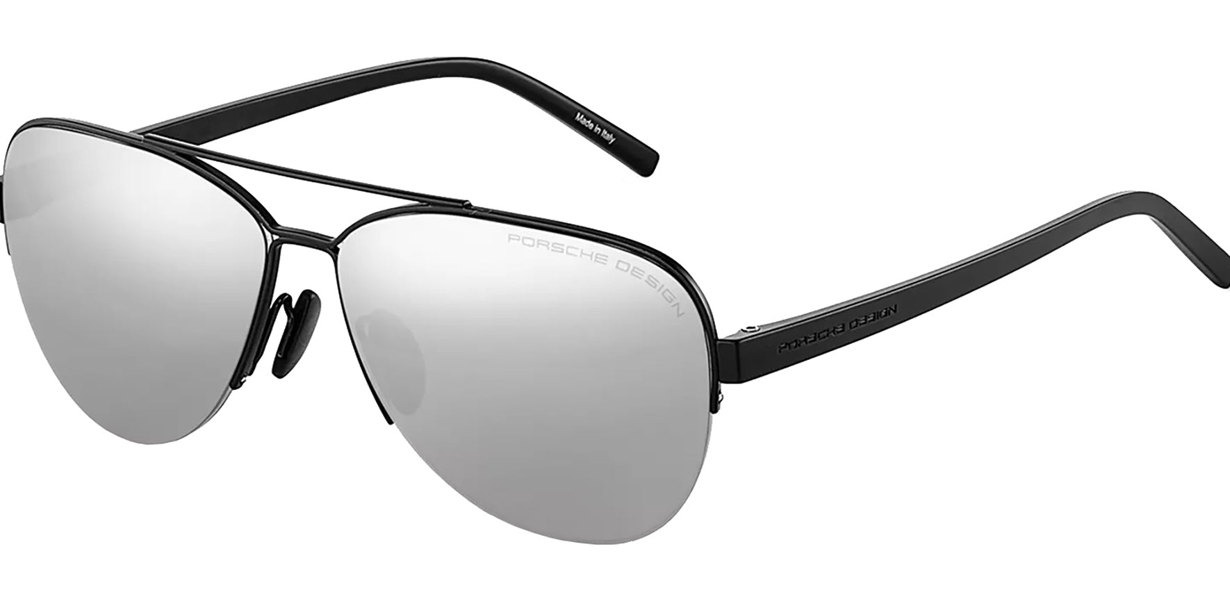 Porsche Design Semi-Rimless Stainless Steel Aviator - Eyedictive