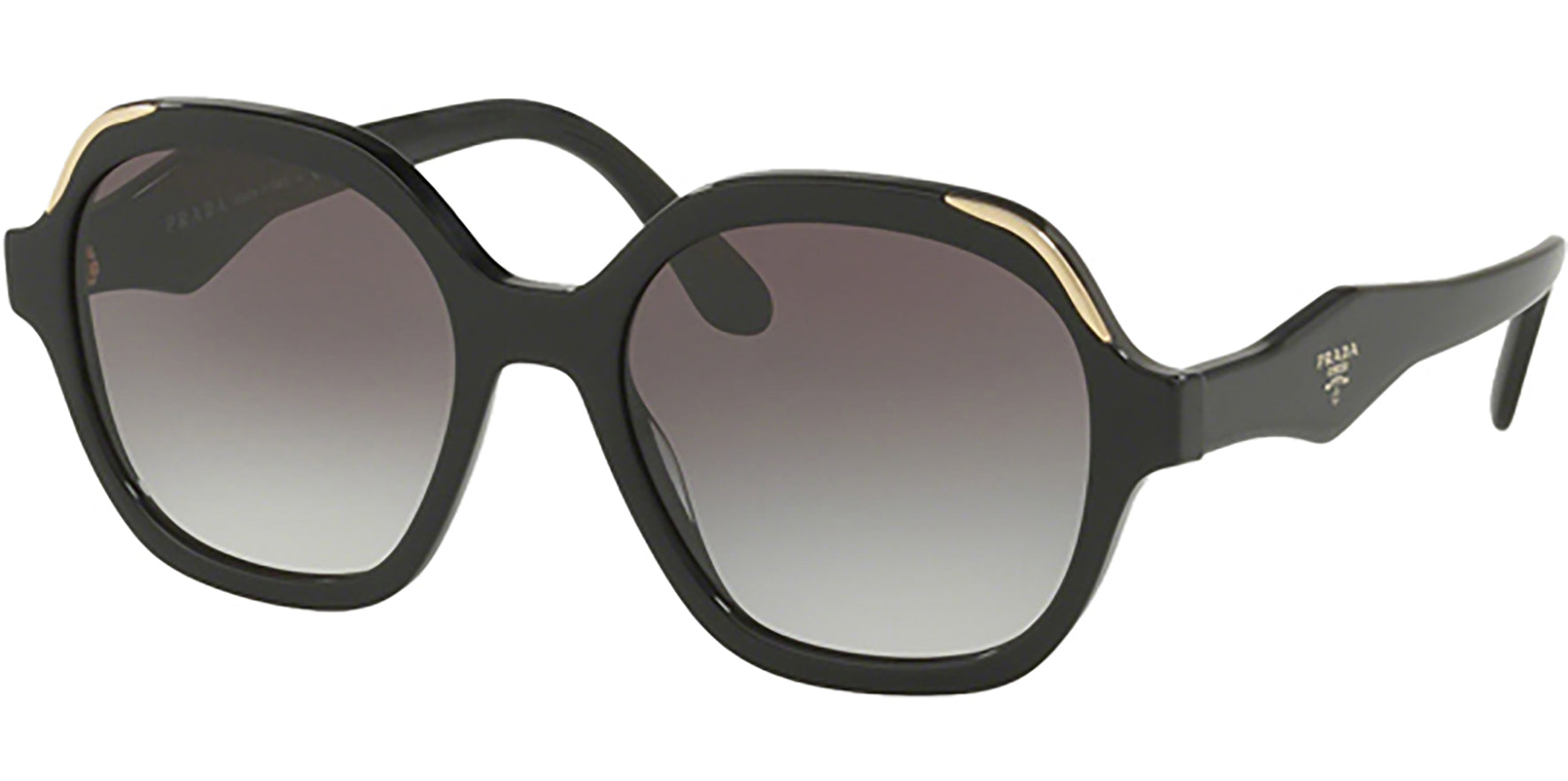 Prada Black Geometric w/ Gradient Lens - Eyedictive