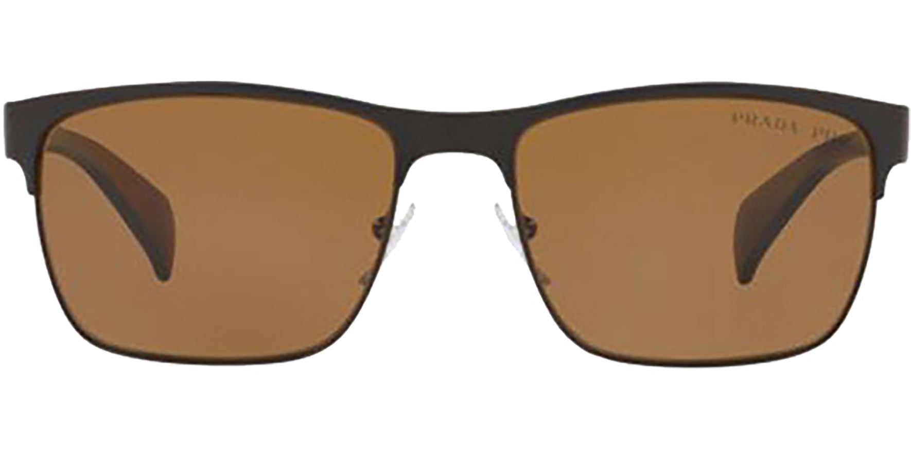 Prada Polarized Matte Black/Brown Brow-Line Classic - Eyedictive