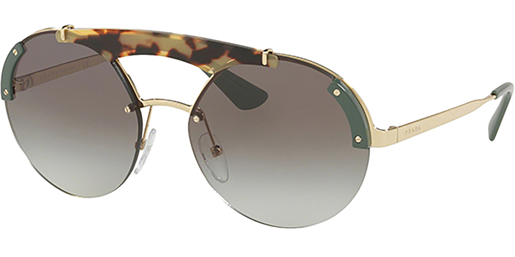 Prada Ornate Pale Gold-Tone Modified Pilot - Eyedictive