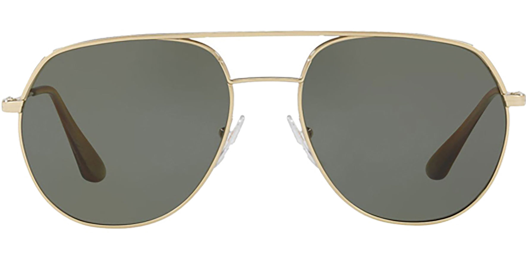 Prada Conceptual Polarized Pale Gold-Tone Modified Aviator - Eyedictive