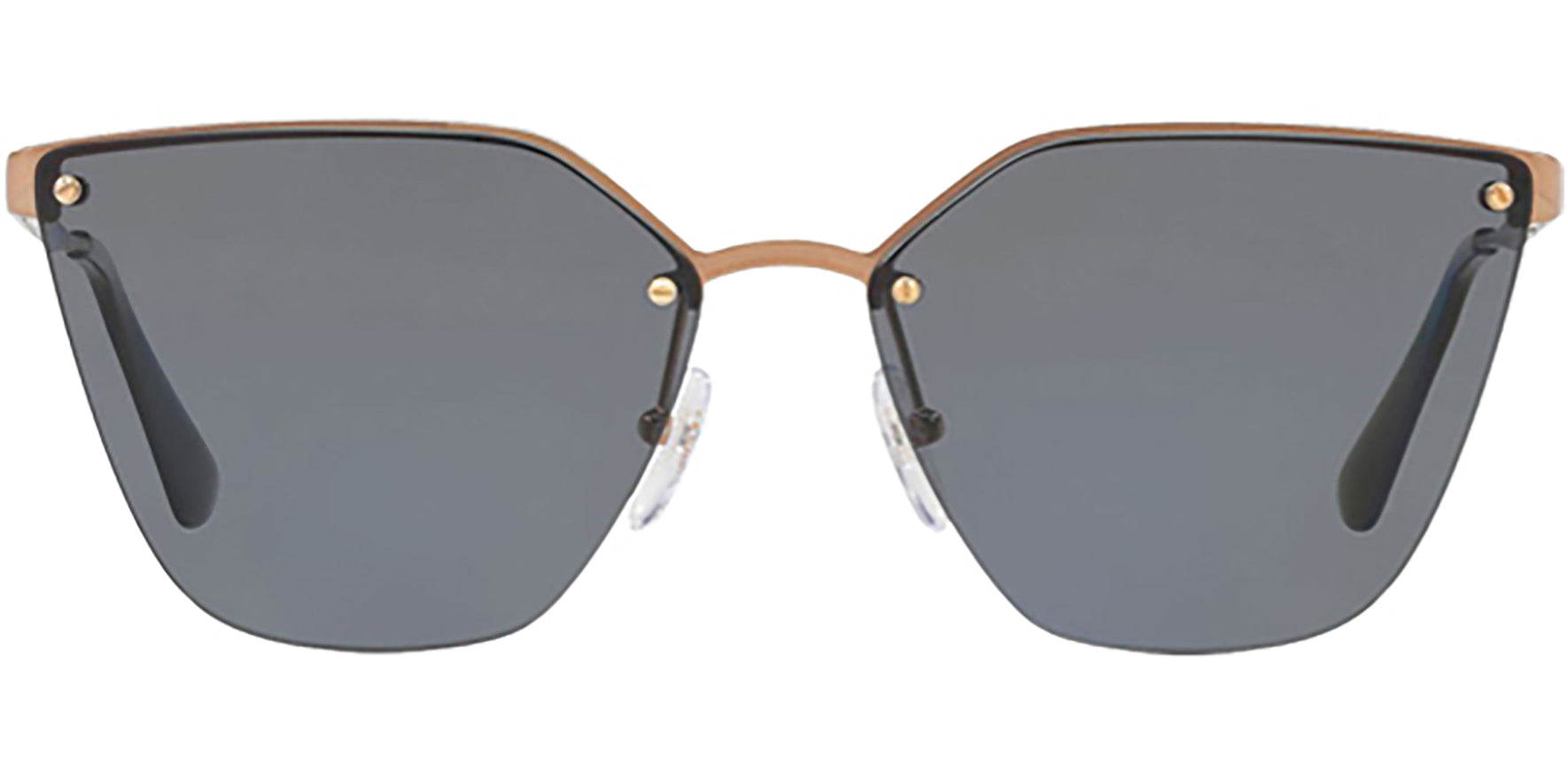 Prada Polarized Antique Gold-Tone Geometric Cat Eye - Eyedictive