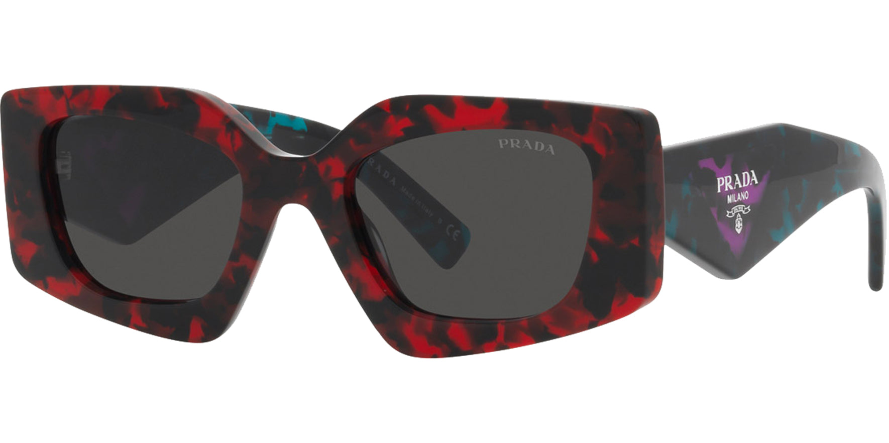 Prada Alt Fit Scarlet Tortoise Geometric Butterfly - Eyedictive