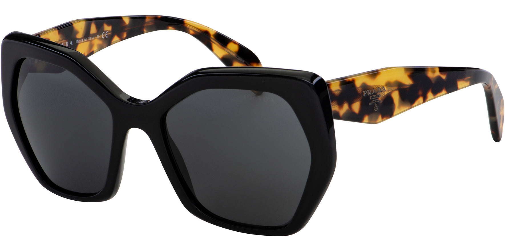 Prada Black/Tortoise Oversize Geometric Butterfly - Eyedictive