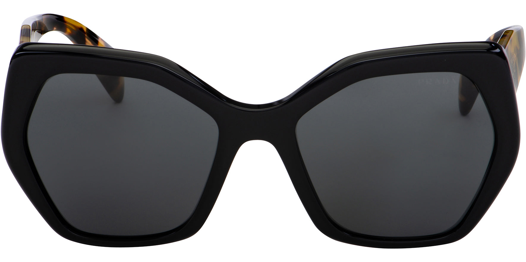 Prada Black/Tortoise Oversize Geometric Butterfly - Eyedictive