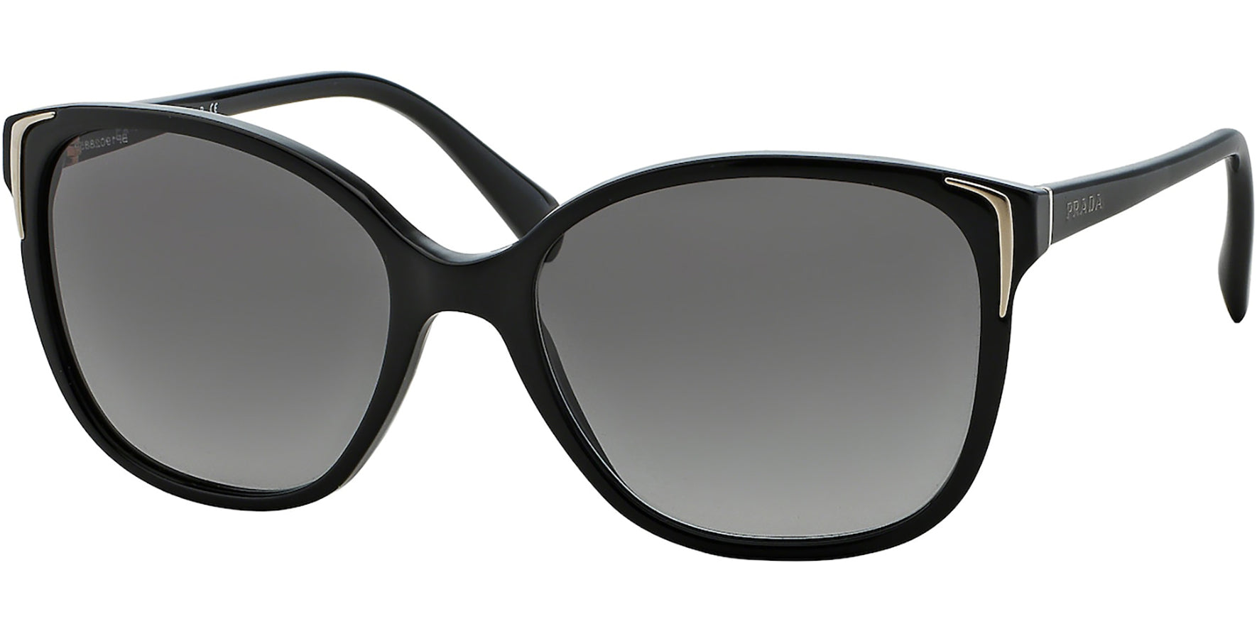 Prada Conceptual Black Butterfly w/ Metallic Rim Detail - Eyedictive