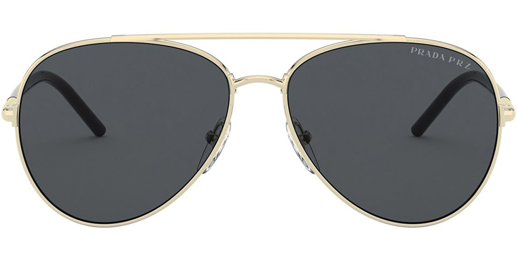 Prada Decode Polarized Pale Gold-Tone Aviator - Eyedictive