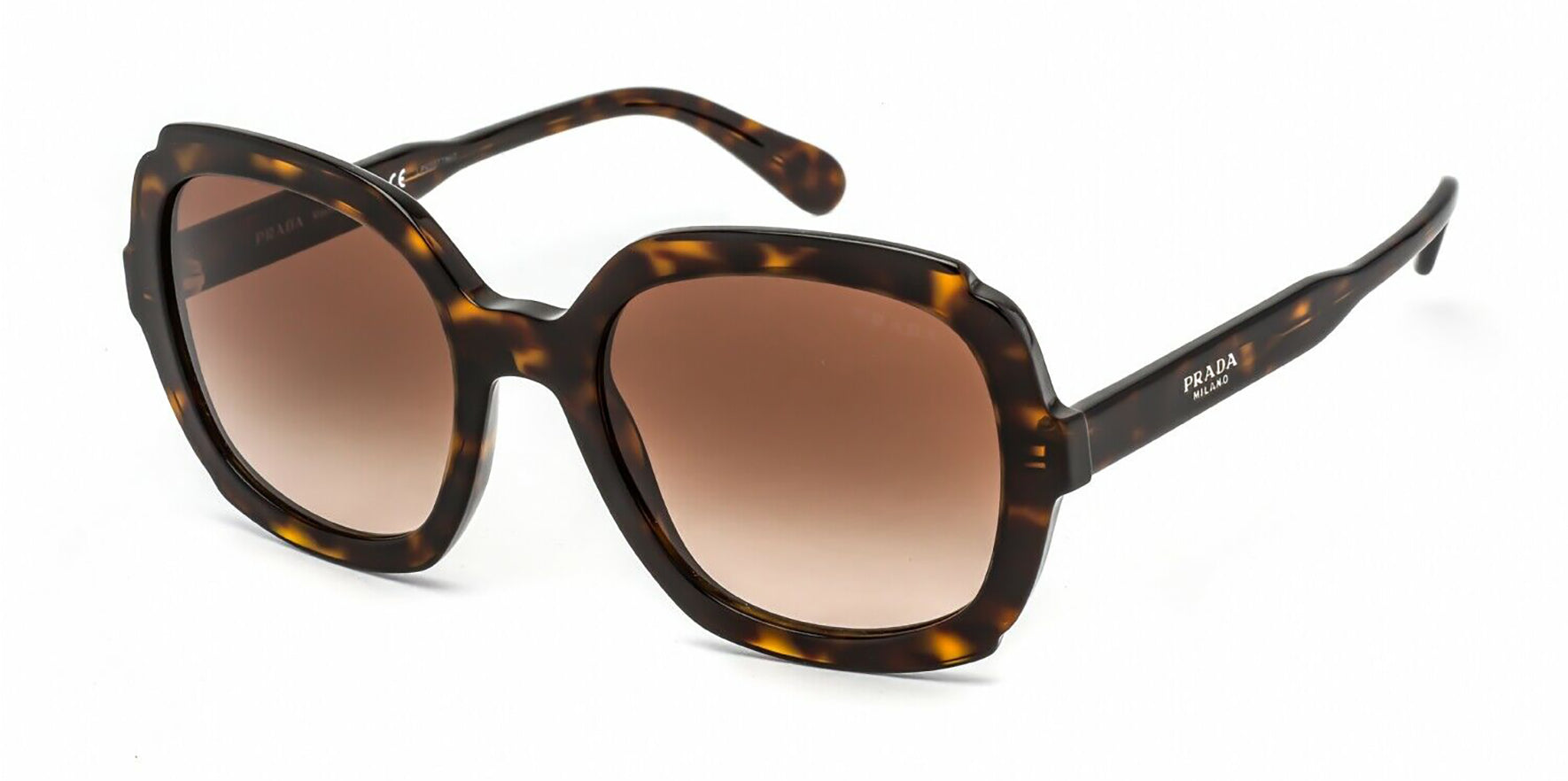 Prada Havana Square Butterfly w/ Gradient Lens - Eyedictive