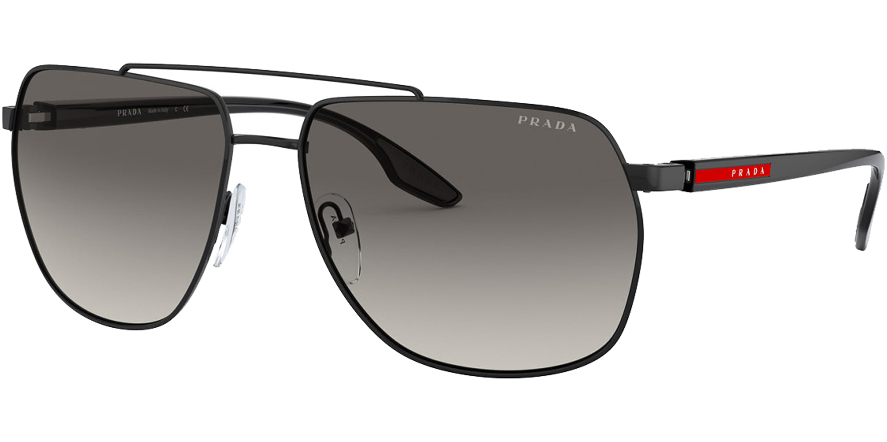 Prada Linea Rossa Black Navigator Sunglasses - Eyedictive