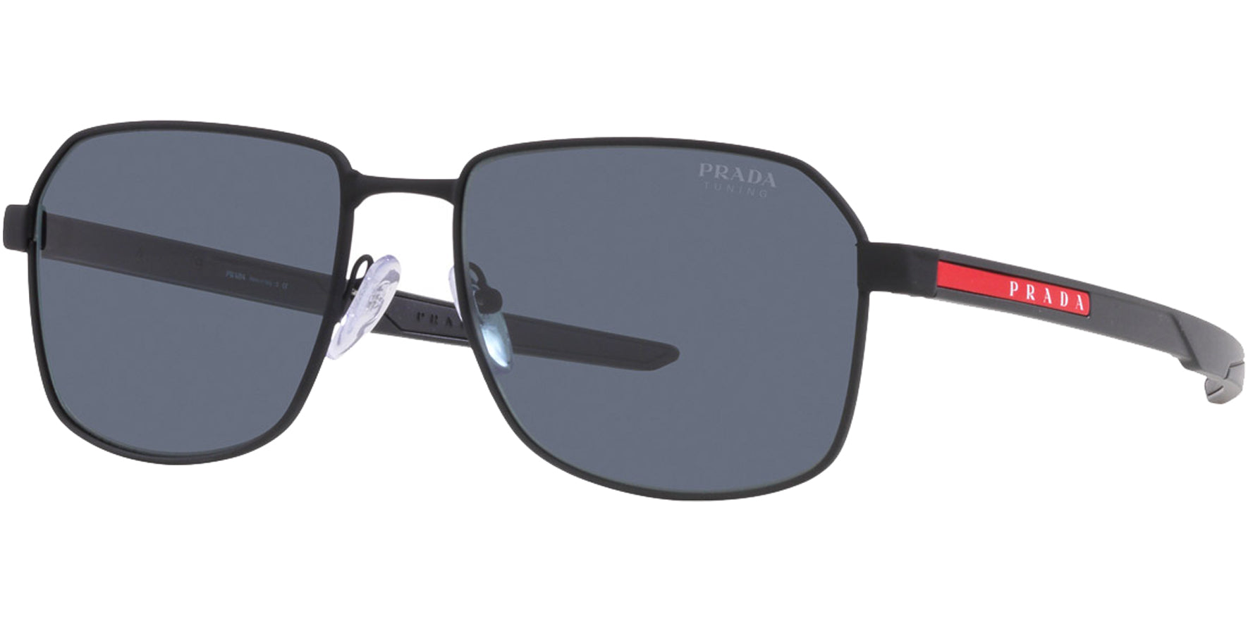 Prada Linea Rossa Black Rubber Soft Square - Eyedictive