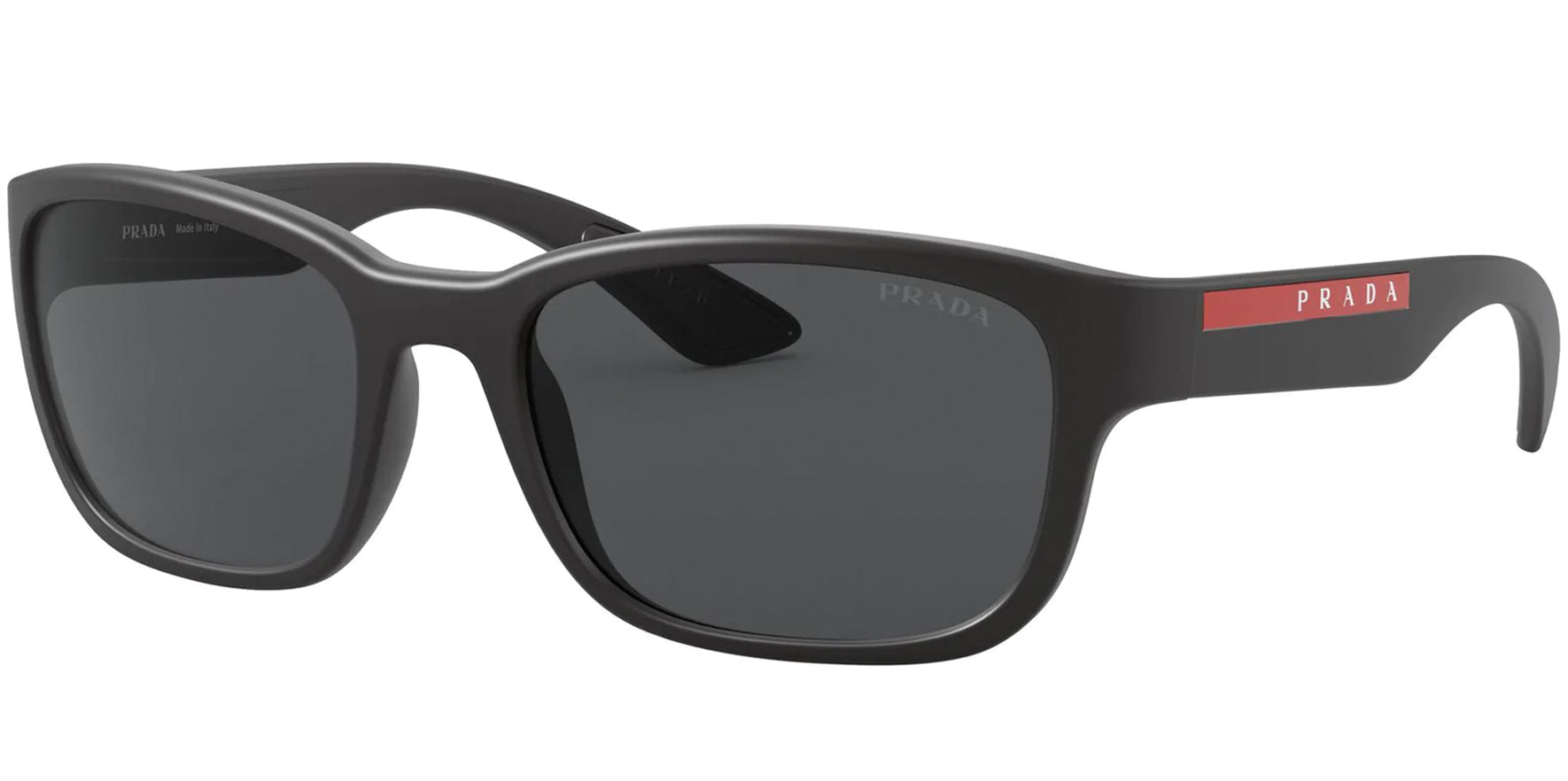 Prada Linea Rossa Demi-Shiny Black Square Sport - Eyedictive