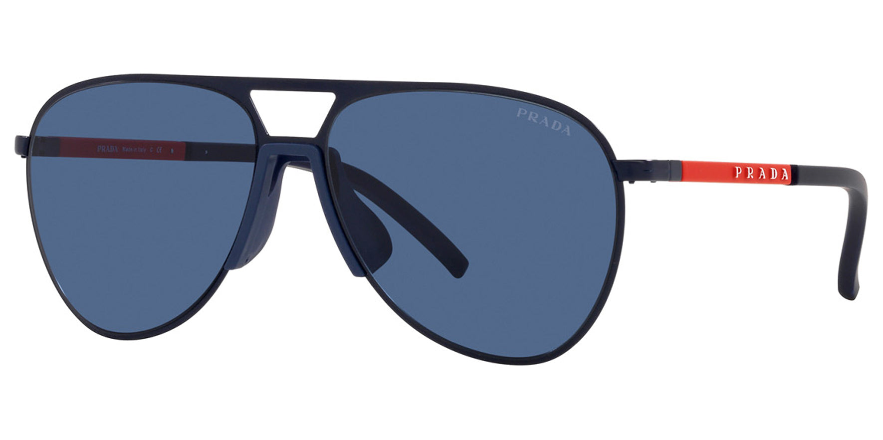 Prada Linea Rossa Matte Navy Aviator - Eyedictive