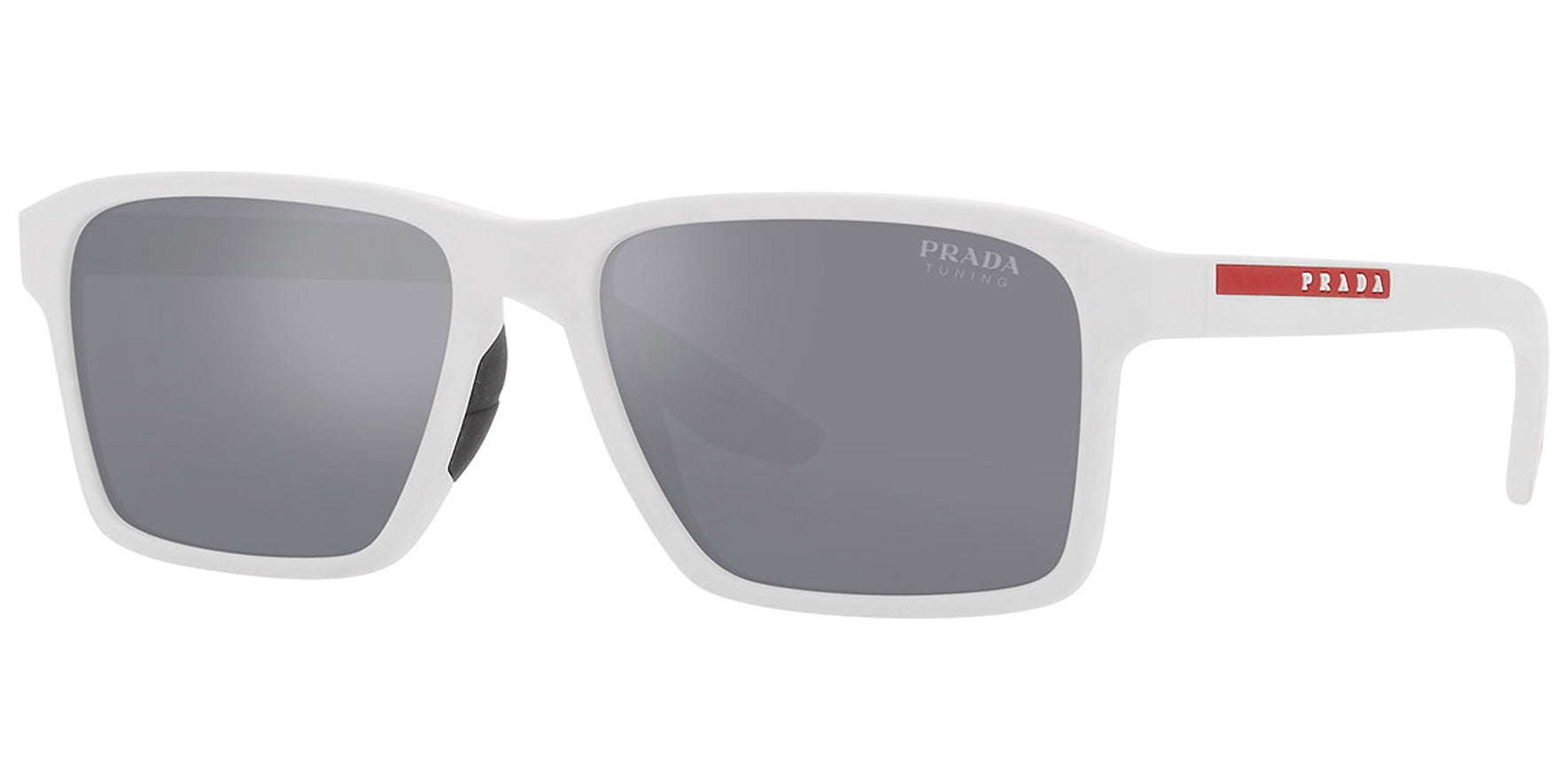 Prada Linea Rossa White Rubber Rectangle - Eyedictive