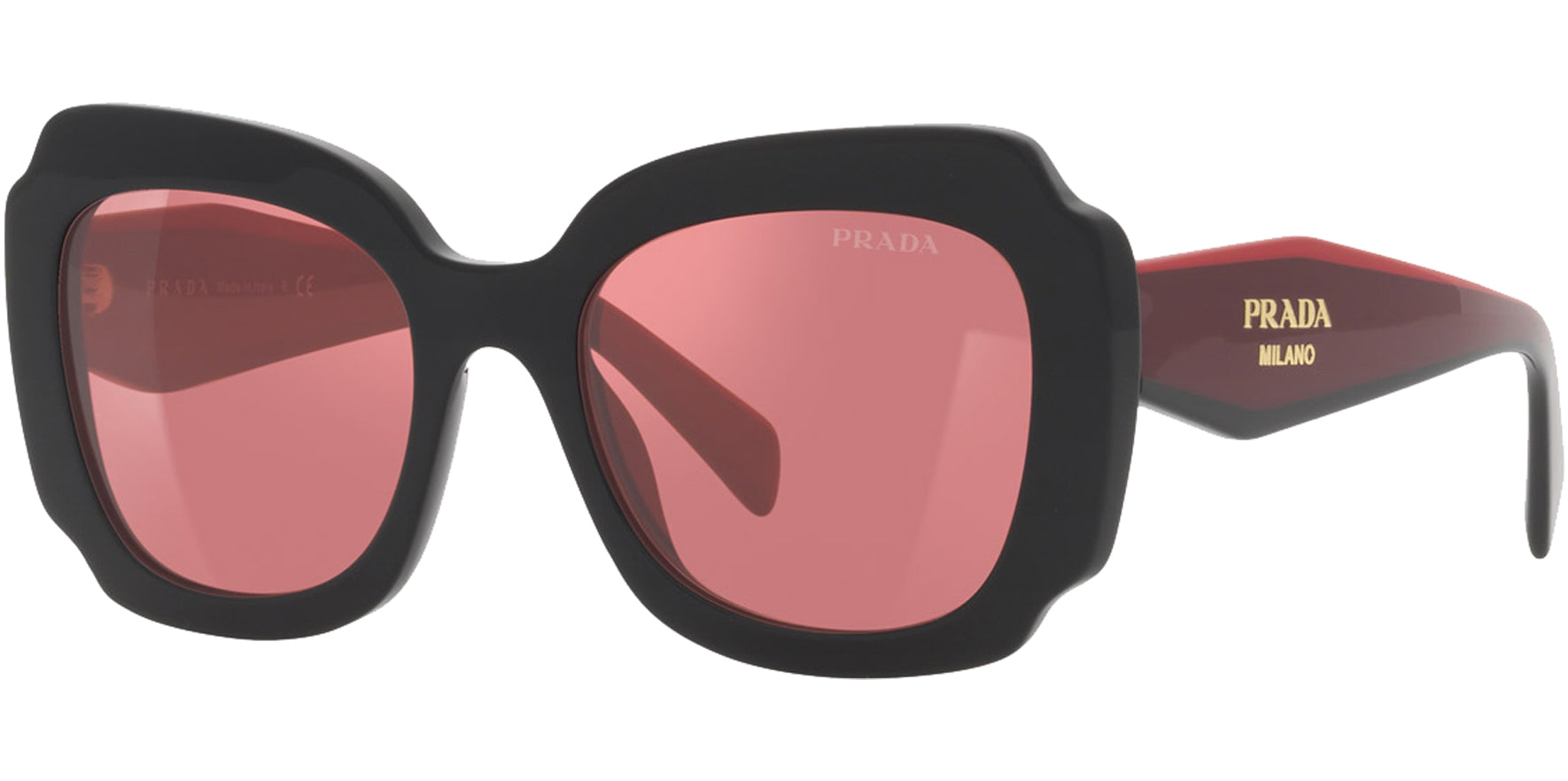 Prada Milano Alt Fit Square Butterfly w/ Mirrored Lens - Eyedictive