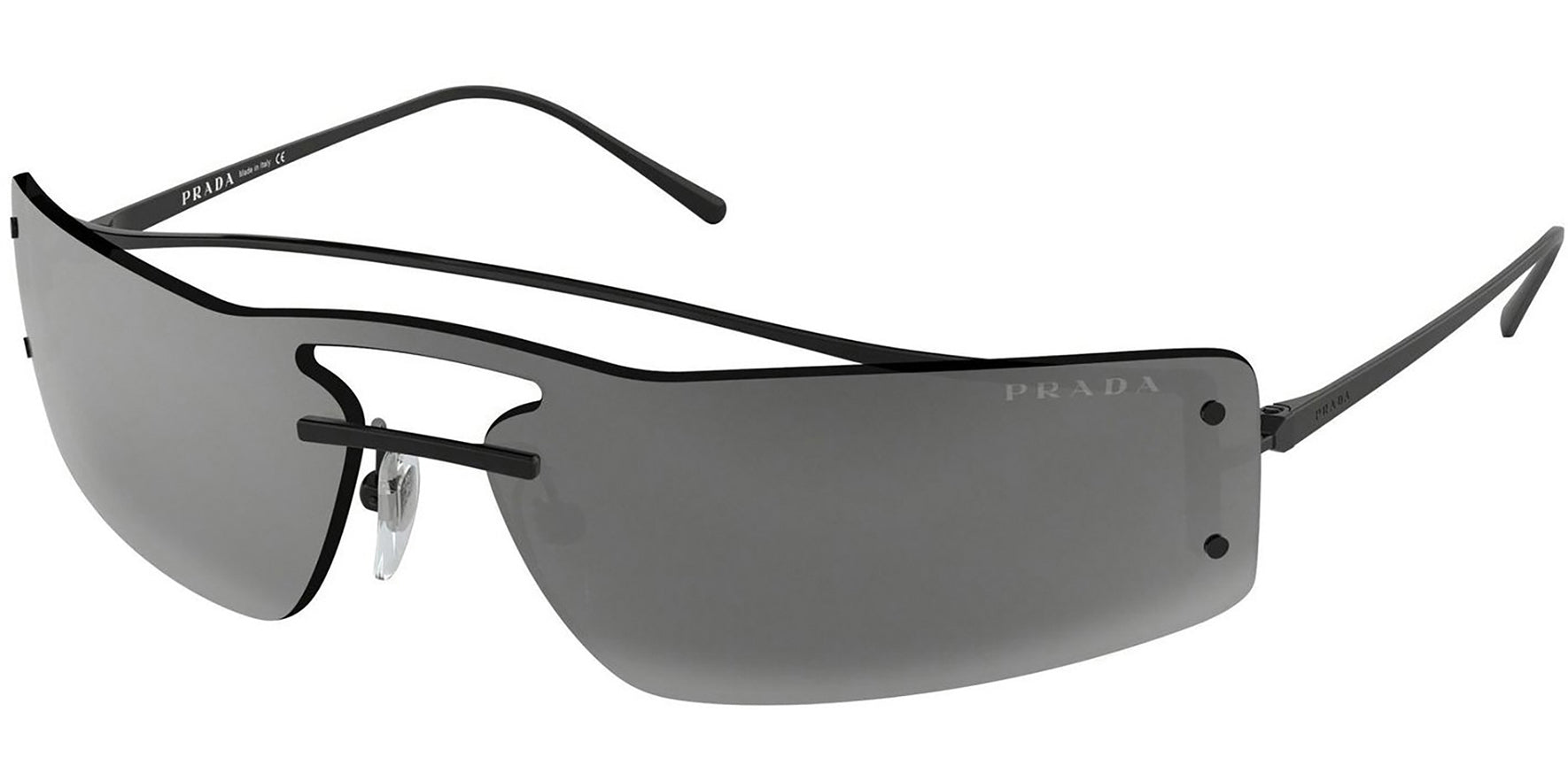 Prada Rectangular Rimless Shield - Eyedictive