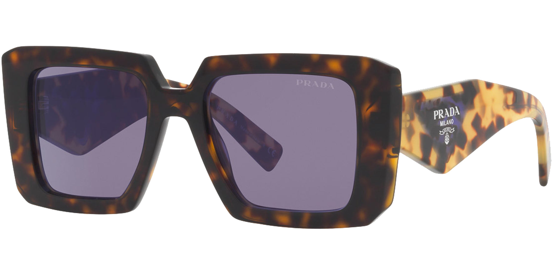 Prada Symbole Wide Temple Chunky Square - Eyedictive