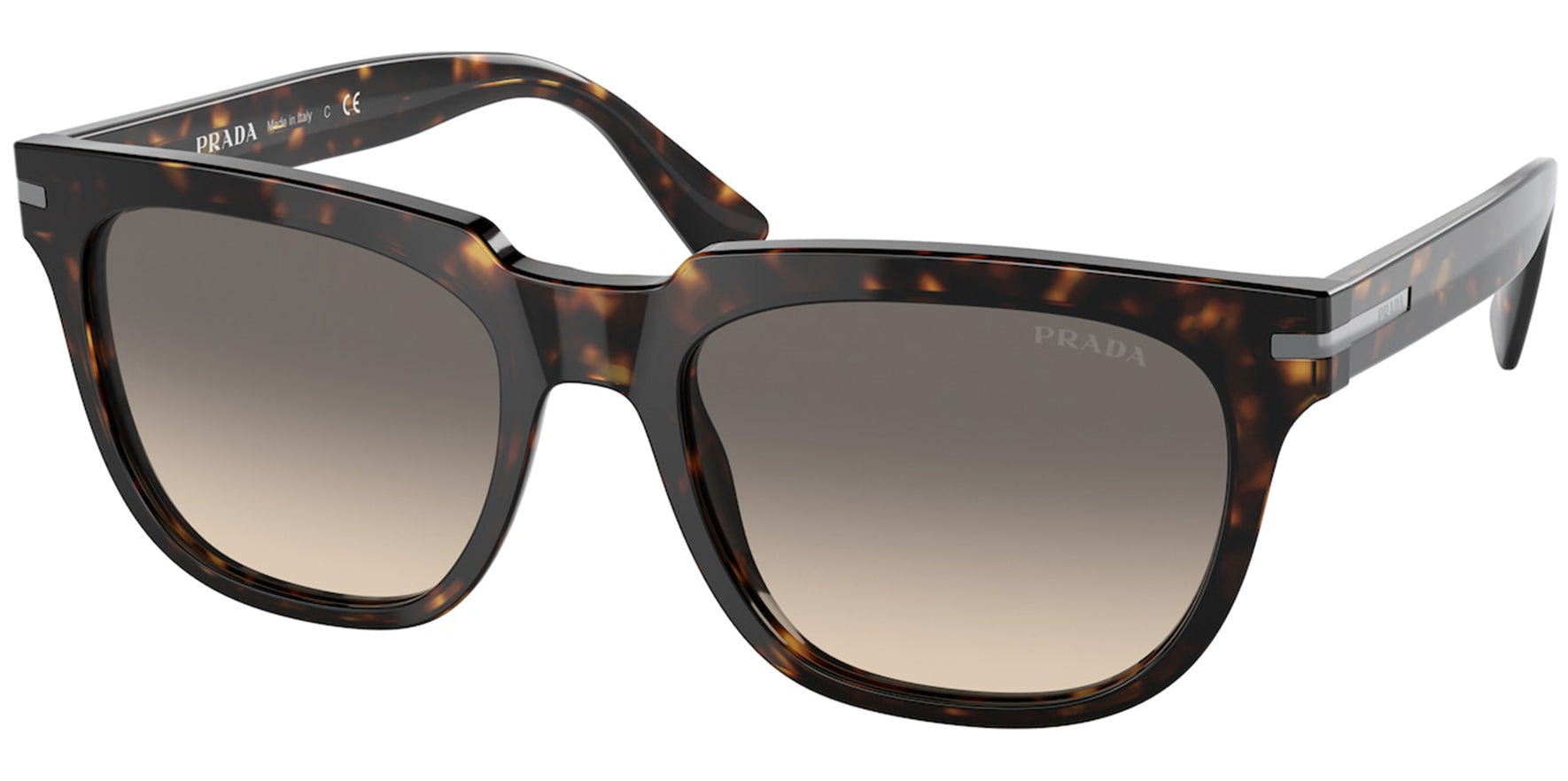 Prada Tortoise Modern Square w/ Glass Gradient Lens - Eyedictive