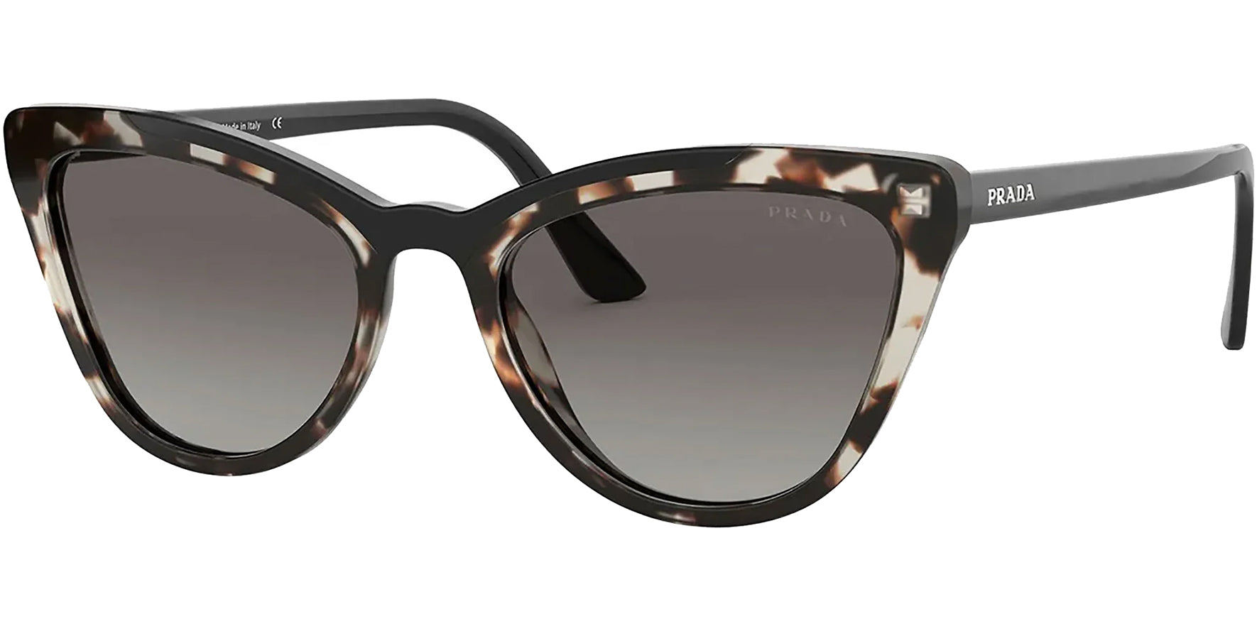 Prada Ultravox Opal Spotted Brown/Black Cat Eye w/ Gradient Lens - Eyedictive