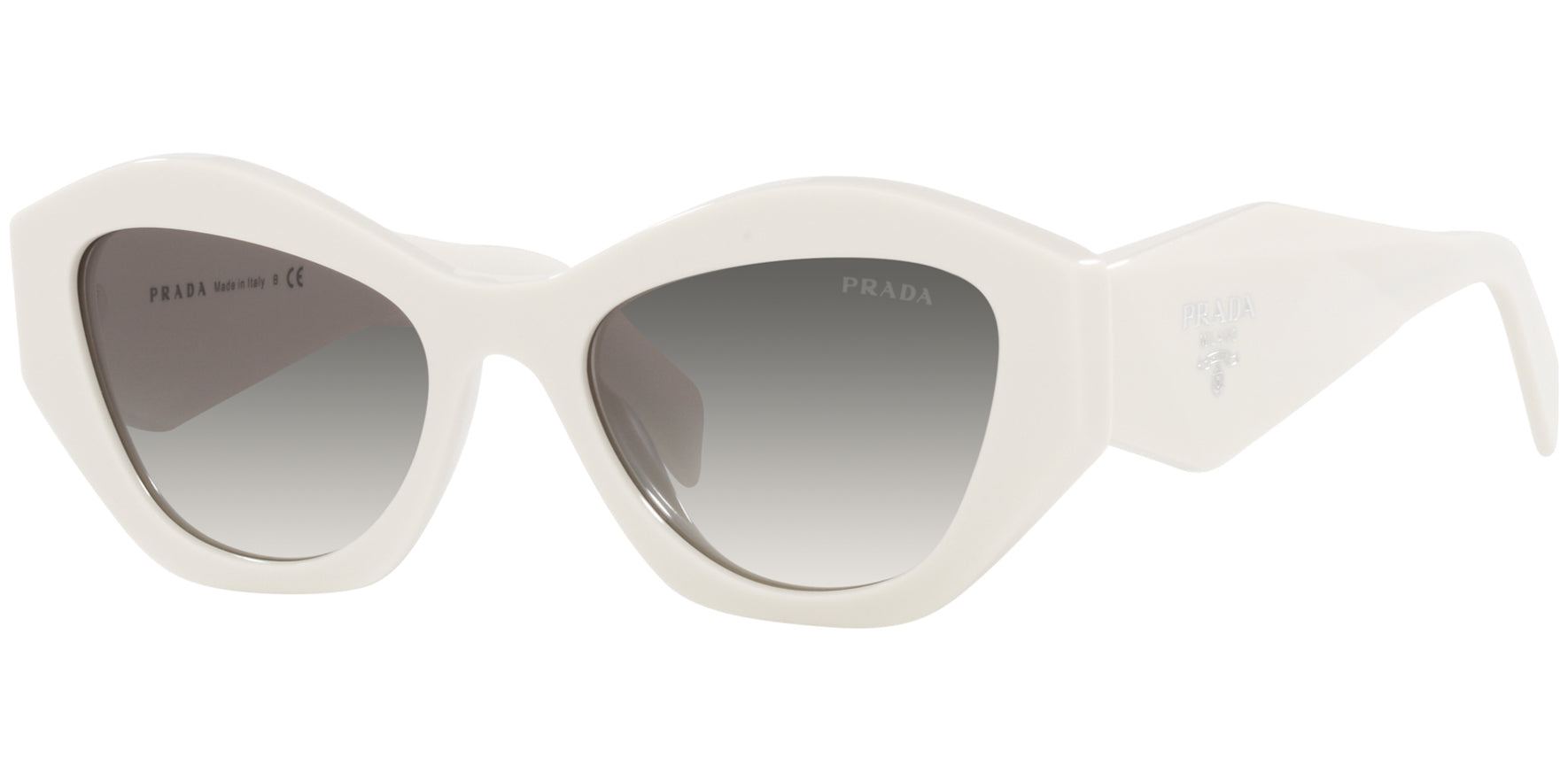 Prada White Cat Eye w/ Gradient Lens - Eyedictive