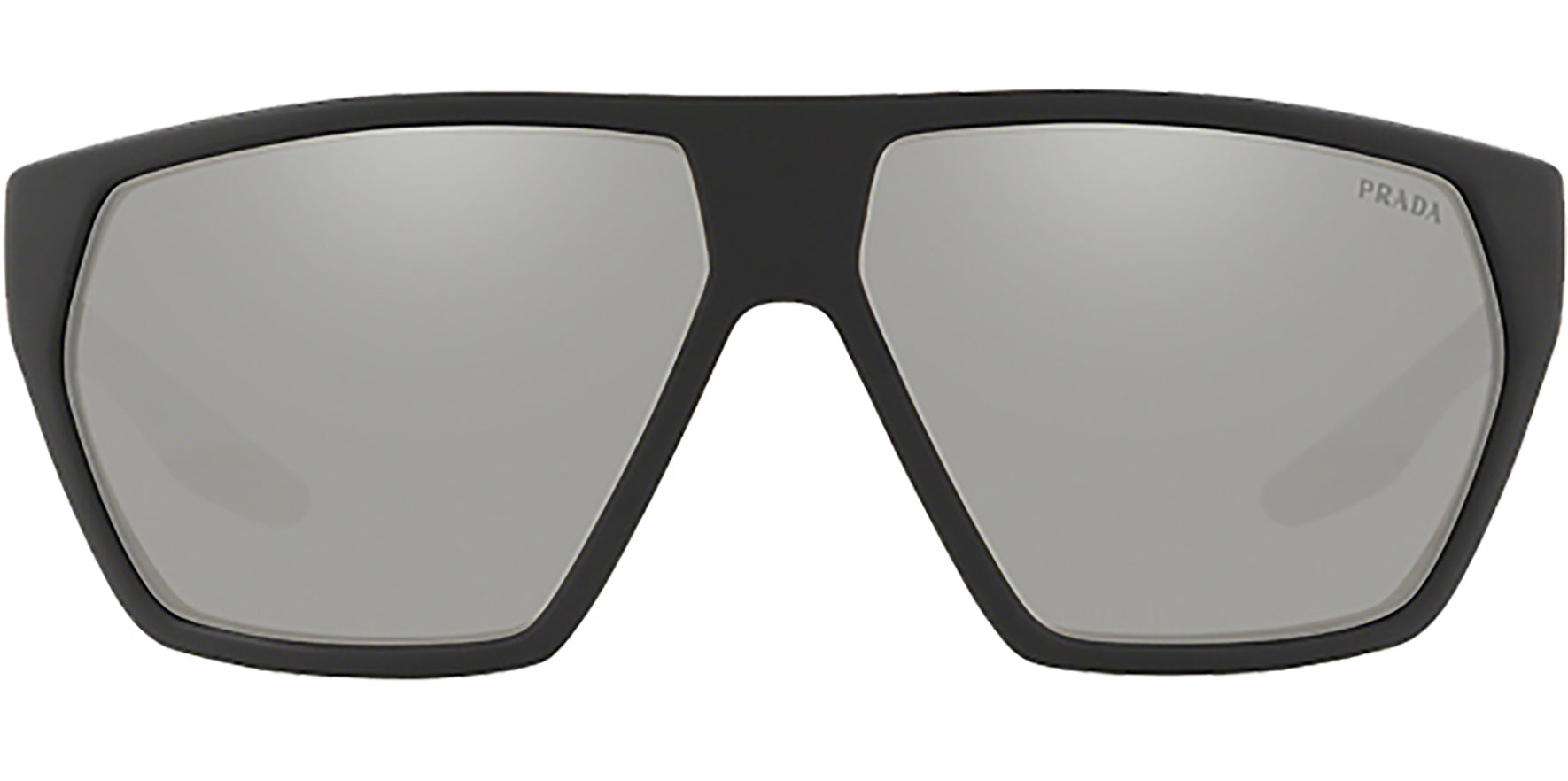 Prada Linea Rossa Black Rubber Wrap w/ Mirrored Lens - Eyedictive