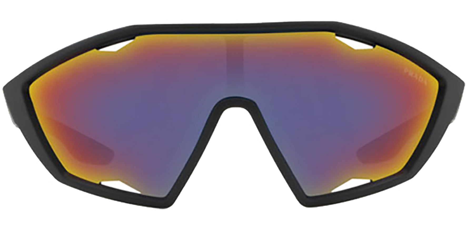 Prada Linea Rossa Black Rubber Shield Wrap - Eyedictive