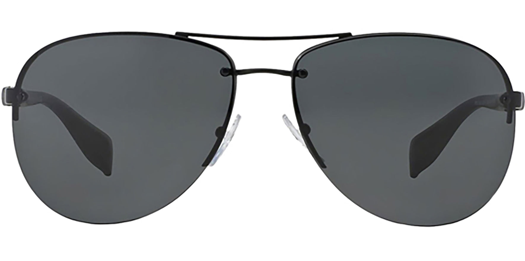 Prada Linea Rossa Black Rimless Aviator - Eyedictive