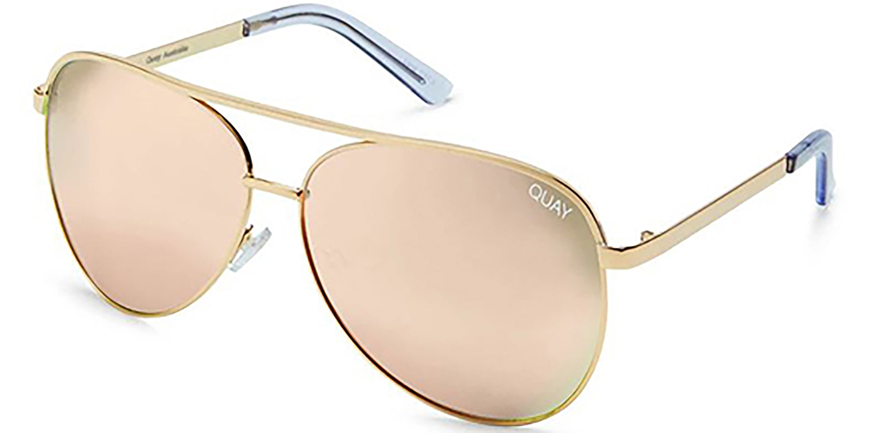 Quay Australia Vivienne Gold-Tone Oversize Aviator - Eyedictive