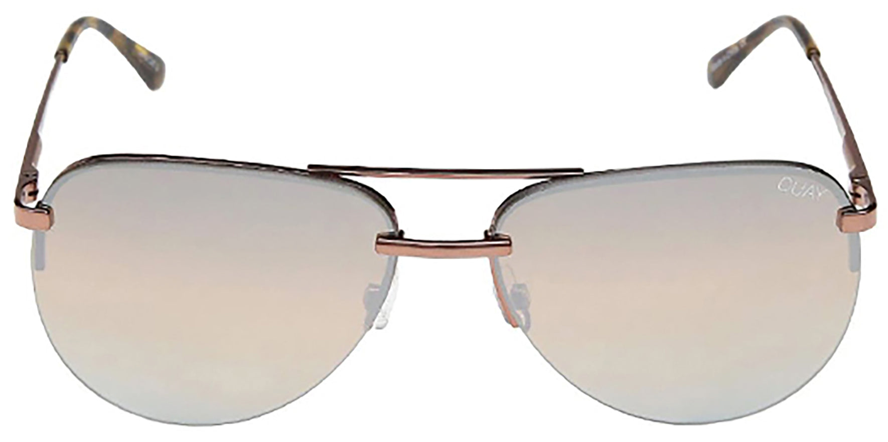 Quay Australia X JLo The Playa Bronze Oversize Rimless Aviator - Eyedictive