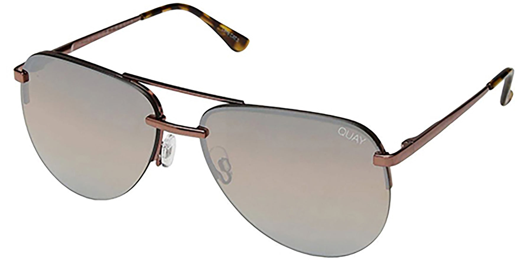 Quay Australia X JLo The Playa Bronze Oversize Rimless Aviator - Eyedictive