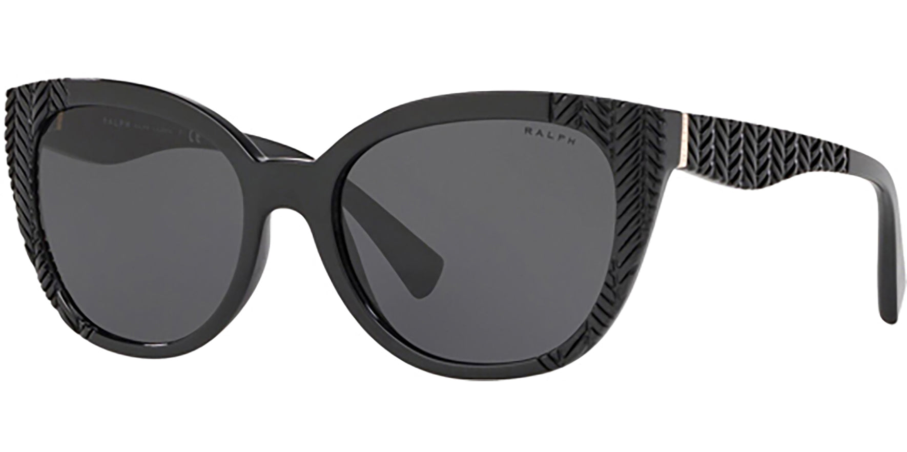 Ralph by Ralph Lauren Black Round Cat-Eye - Eyedictive