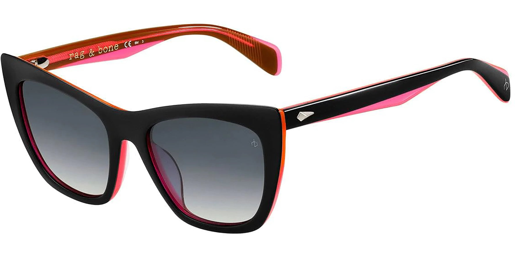 Rag & Bone Dark Grey/Pink Cat Eye w/ Gradient Lens - Eyedictive