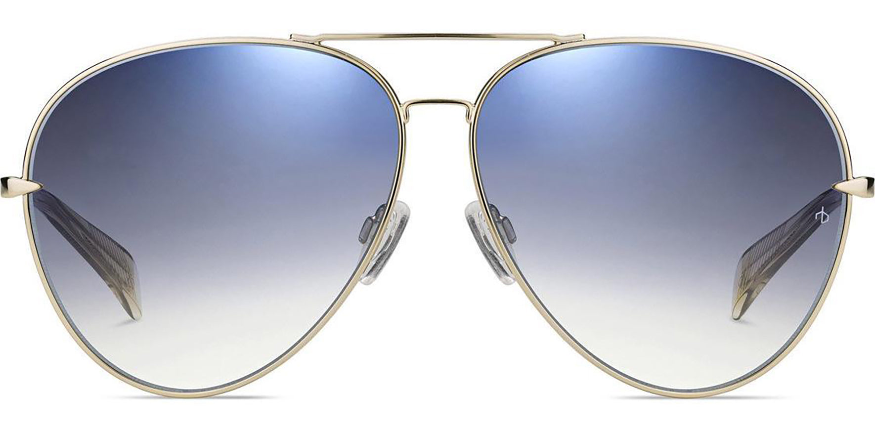 Rag & Bone Gold-Tone Aviator w/ Gradient Mirror Lens - Eyedictive