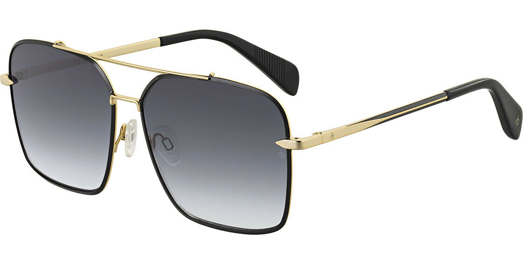 Rag & Bone Gold-Tone/Black Oversize Square w/ Gradient Lens - Eyedictive