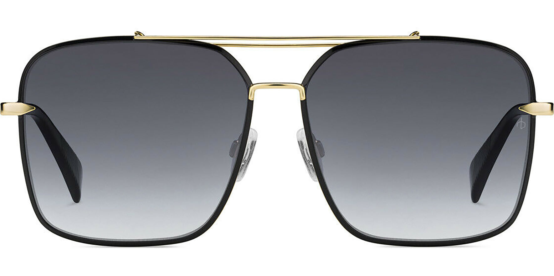 Rag & Bone Gold-Tone/Black Oversize Square w/ Gradient Lens - Eyedictive