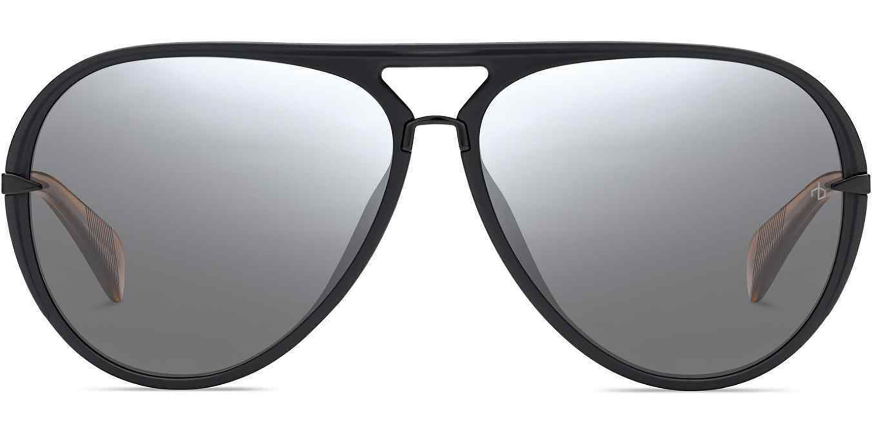 Rag & Bone Matte Black Pilot w/ Mirror Lens - Eyedictive