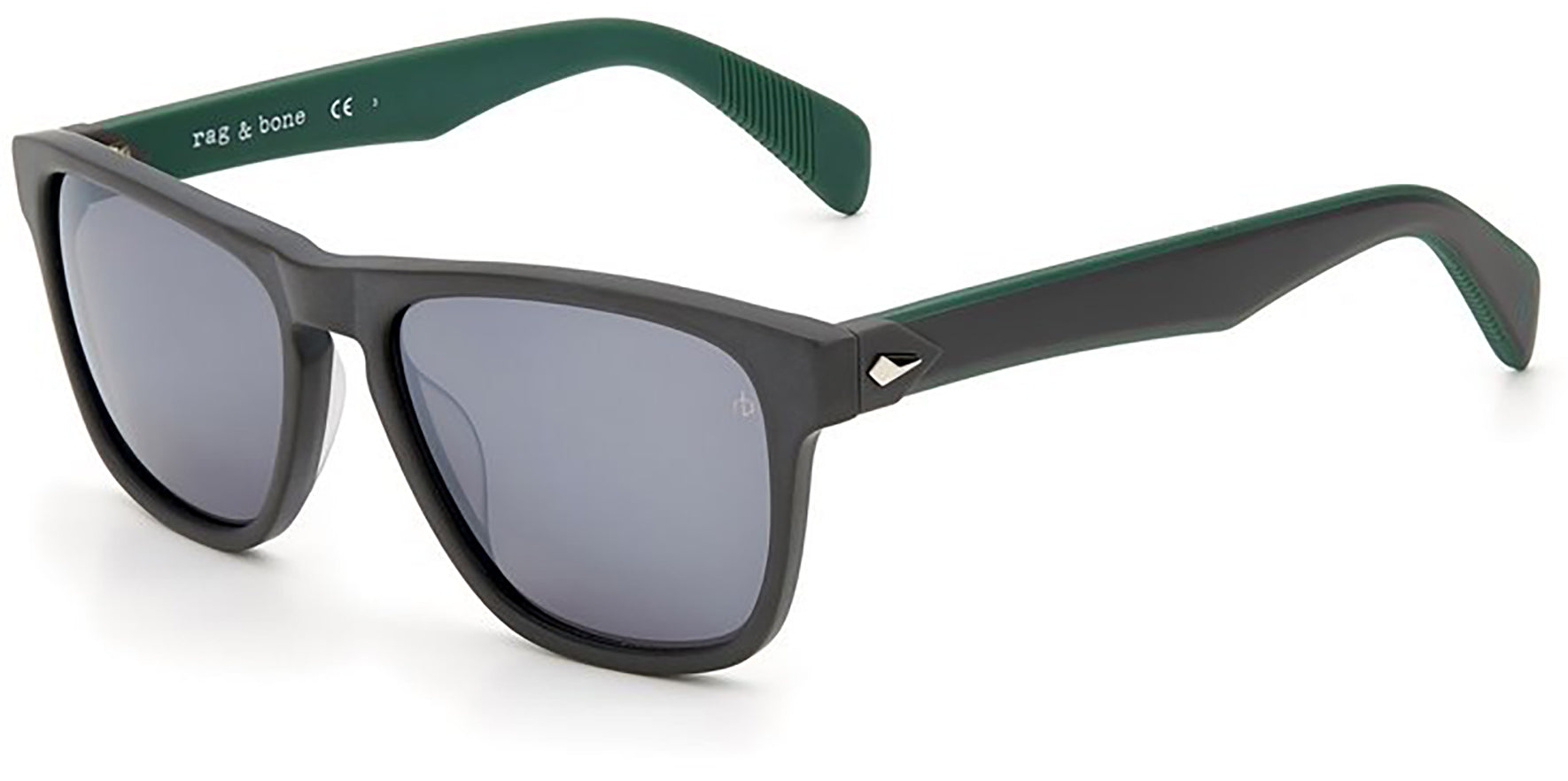 Rag & Bone Matte Grey Square w/ Mirror Lens - Eyedictive